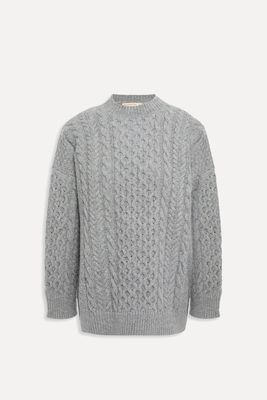 Ina Mélange Cable-Knit Wool Sweater from & Daughter