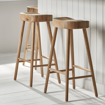Weathered Oak Counter Stool from Cox & Cox