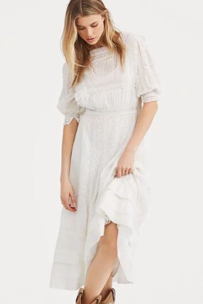 Cotton Voile Midi Dress