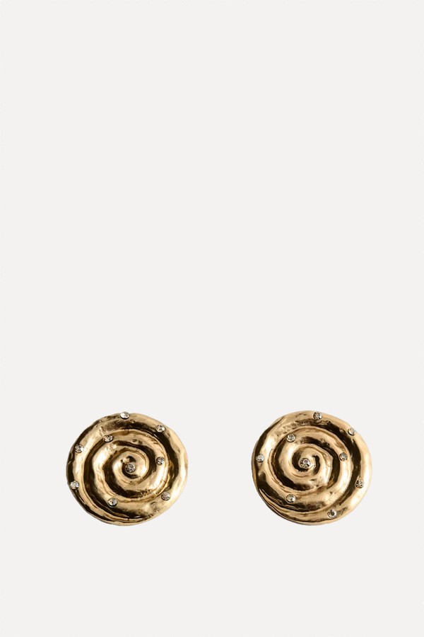 Spiral Crystal Earrings