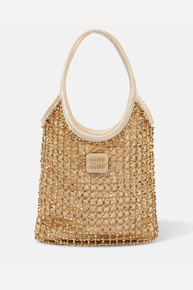 Ivy Medium Embellished Tote Bag from Miu Miu