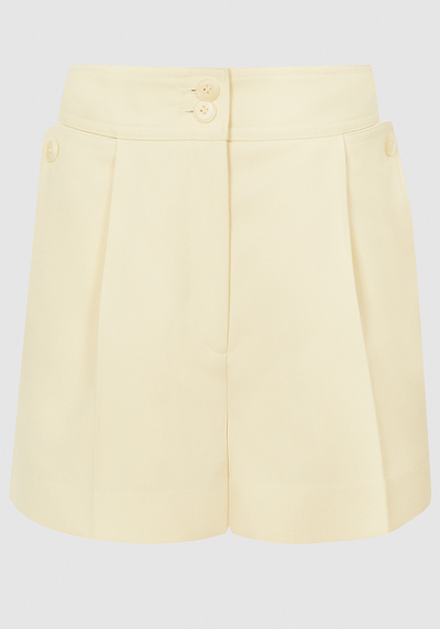 Myah Wool Blend Pleat Front Shorts