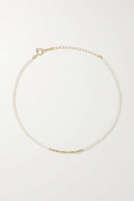 14-Karat Gold Pearl Anklet from Mizuki