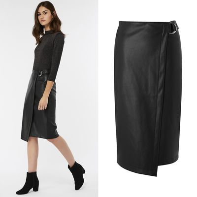 Polly PU Wrap Skirt