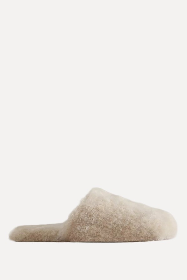 Faux Fur Mule Slippers from Zara 