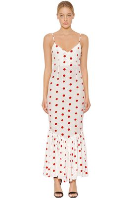 Capri Polka Dot Printed Silk Dress from De La Vali