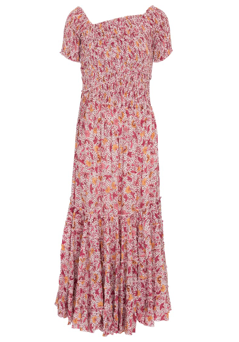 Soledad Floral Midi Dress from Poupette St Barth 