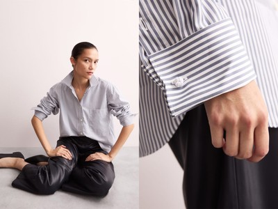 Pure Cotton Double Cuff Relaxed Shirt from Jaeger