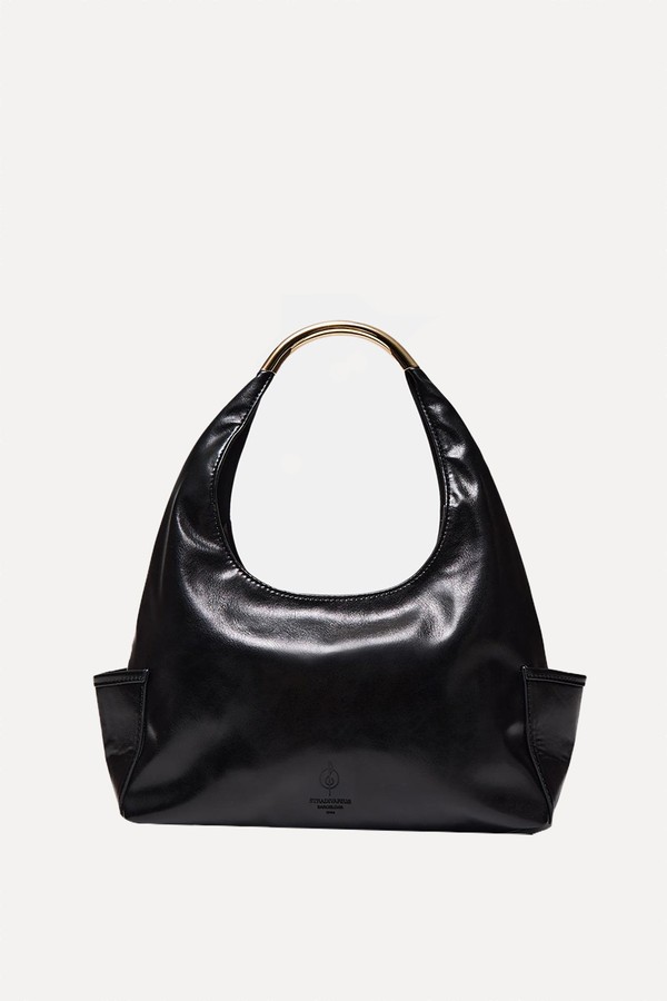 Mini Shoulder Bag With Metallic Handle