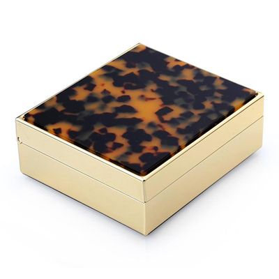 Faux Tortoiseshell & Gold Box