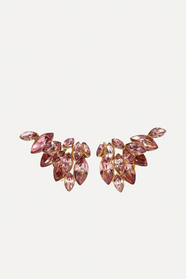 Metal Gold Purple Stone Earrings from Christian Dior