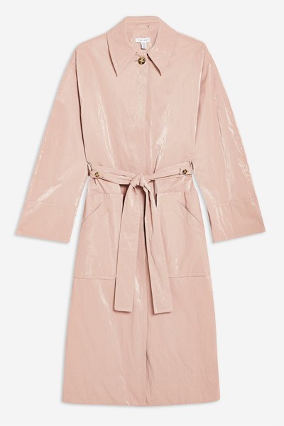 Pink Vinyl Coat from Topshop