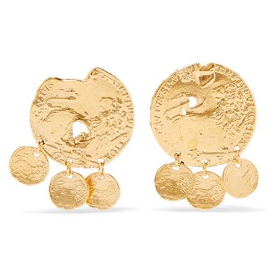 Scorpio Baby Lion Gold-plated Earrings from Alighieri