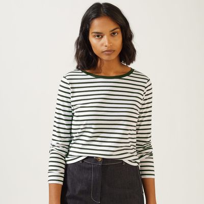 Contrast Neck Retro Stripe Top, £39