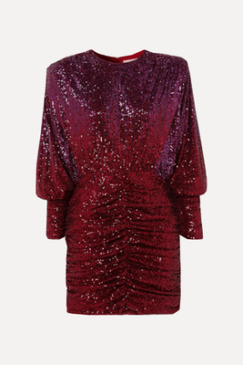 Nikita Ruched Sequined Stretch-Jersey Mini Dress from Rebecca Vallance