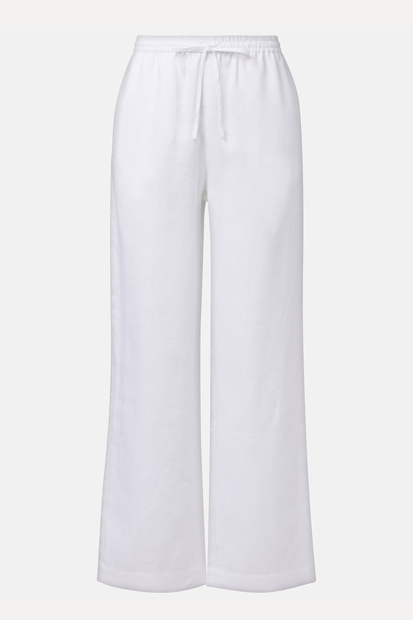 Aurelia Linen Wide-Leg Pants from Asceno
