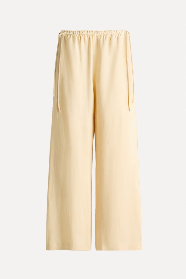 Linen-Blend Drawstring Trousers from H&M