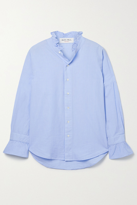 Ruffle Shirt In End On End from Alex Mill