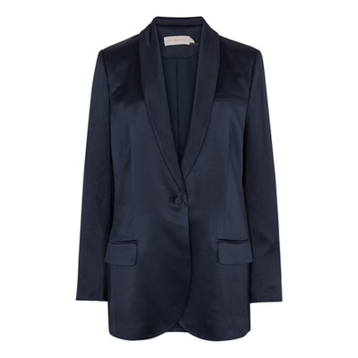 Navy Satin Blazer from Tory Burch