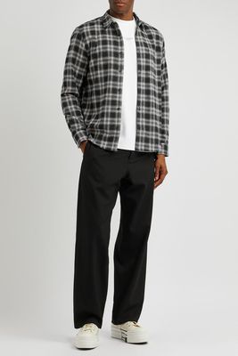 Whiting Checked Cotton-Blend Overshirt from Wax London