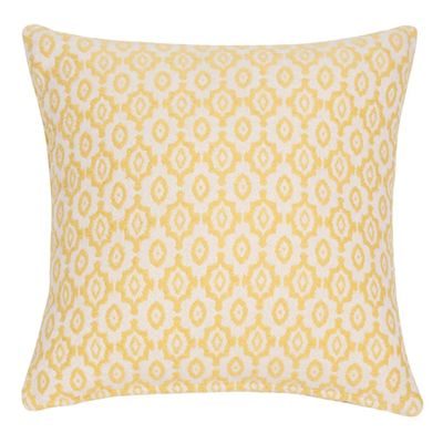 Cotton Cushion Cover With Yellow Jacquard Motifs from Maisons Du Monde