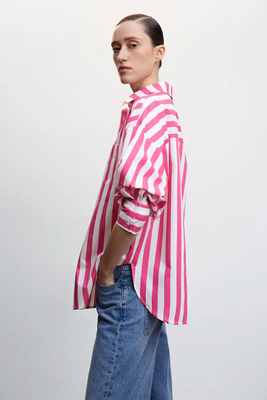 Oversize Striped Shirt from Mango