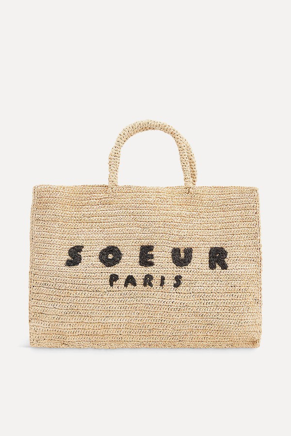 Papaye Mini Raffia Tote Bag from Soeur