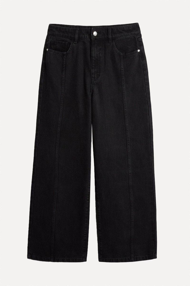 Seam Detail Wide Leg Jeans
