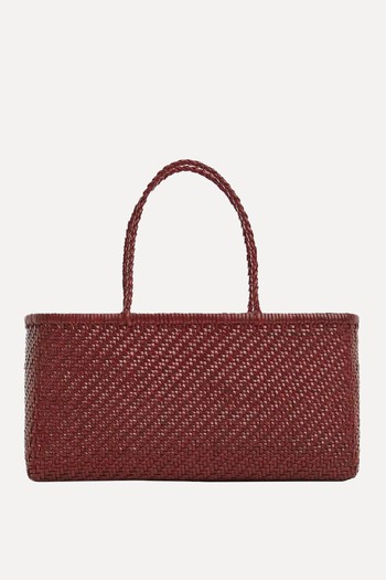 Braided Leather Bag from Mango