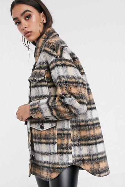 Brushed Check Jacket from ASOS DESIGN