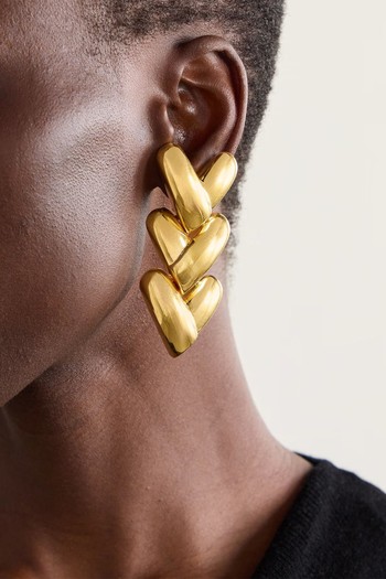 Love Gold-Tone Clip Earrings  from Tom Ford