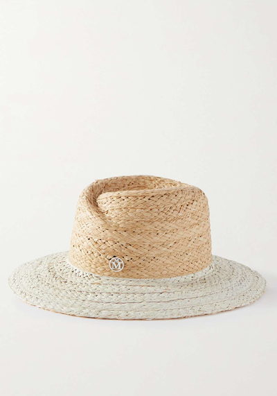 Virgine Painted Raffia Fedora from Maison Michel