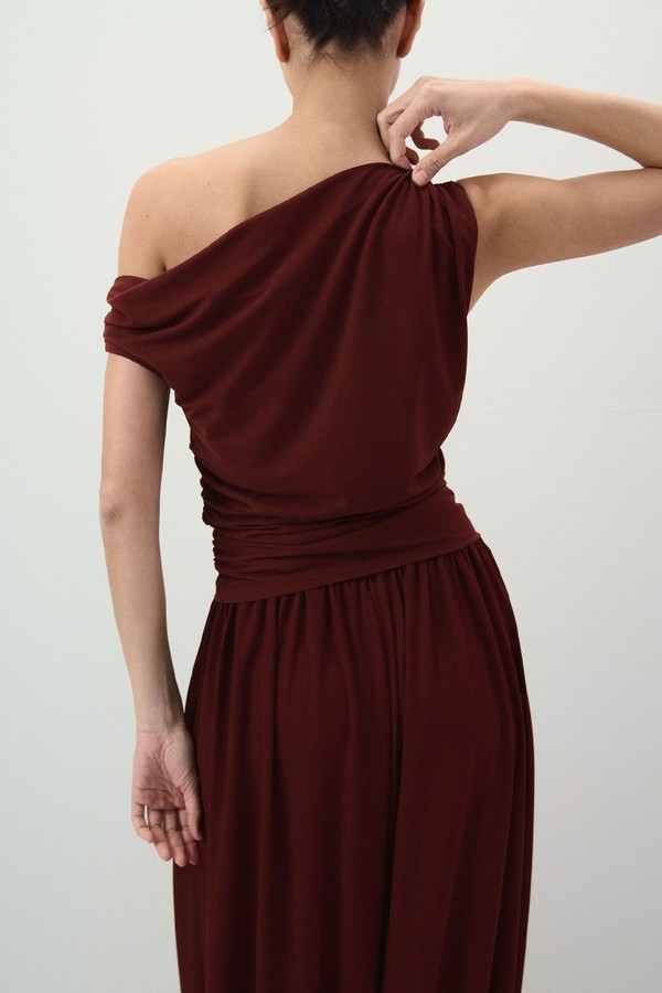 Asymmetrical Gathered T-Shirt from Mango