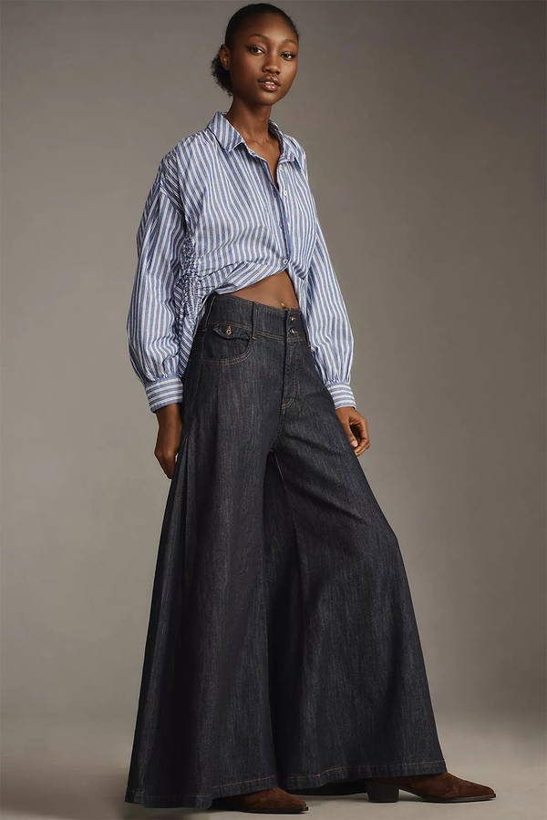 Palazzo Mid-Rise Wide-Leg Jeans from Pilcro