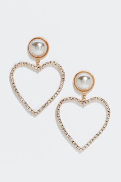 Wear Your Heart on Your Sleeve Diamante Earrings