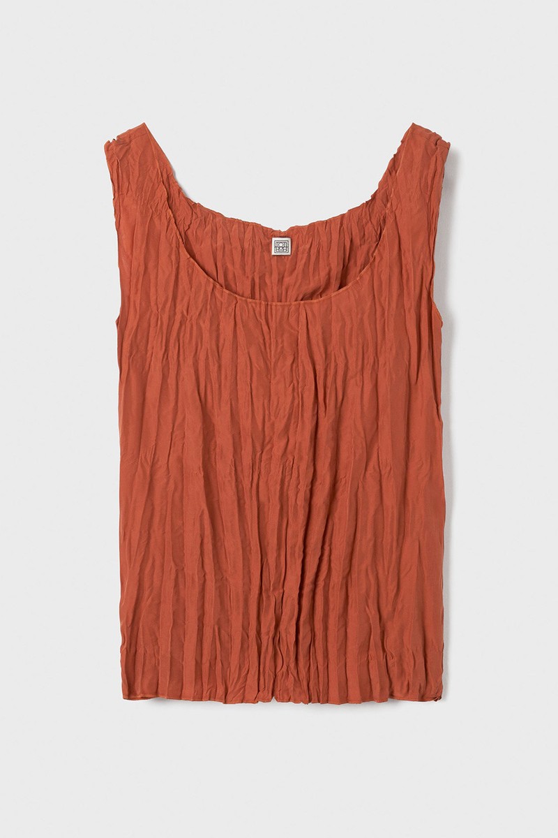 Crinkled Silk Tank from Totême