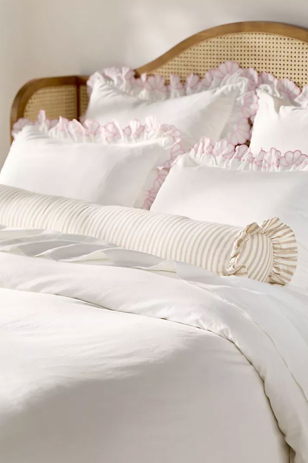 Elin Cotton Striped Extra-Long Bolster Cushion from Anthropologie
