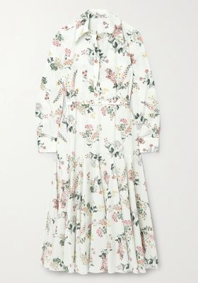 Marion Belted Floral-Print Organic Cotton-Poplin Midi Dress from Emilia Wickstead