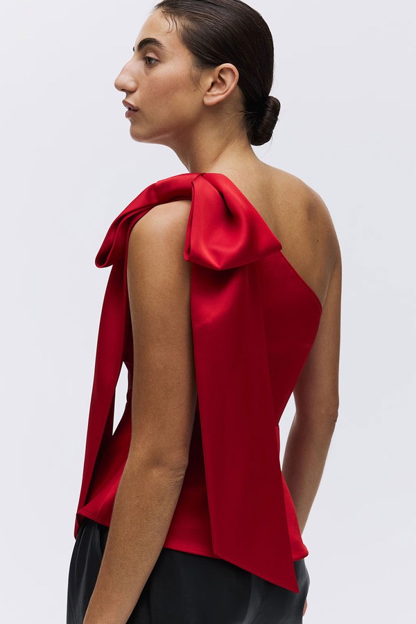Bow-Detail One-Shoulder Top from H&M