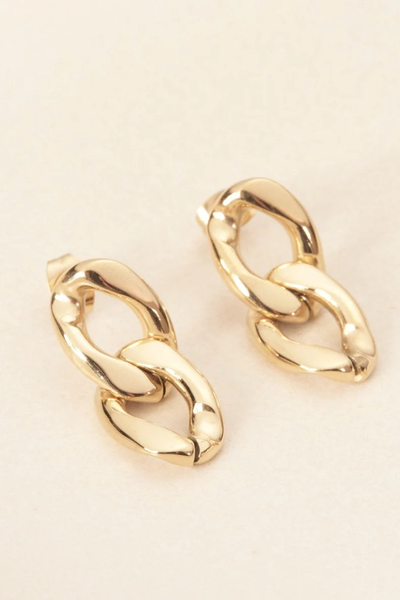 18K Gold Filled Link Chain Earrings  from MemoryCreated 