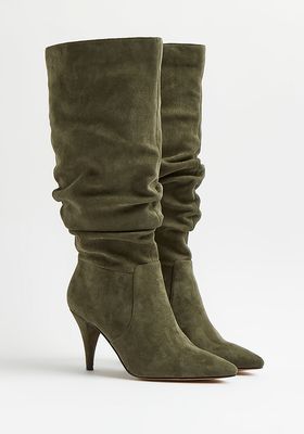 Ruched Heeled Boots from River Island