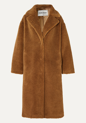 Maria Cocoon Oversized  Faux Shearling Coat from Stand Studio