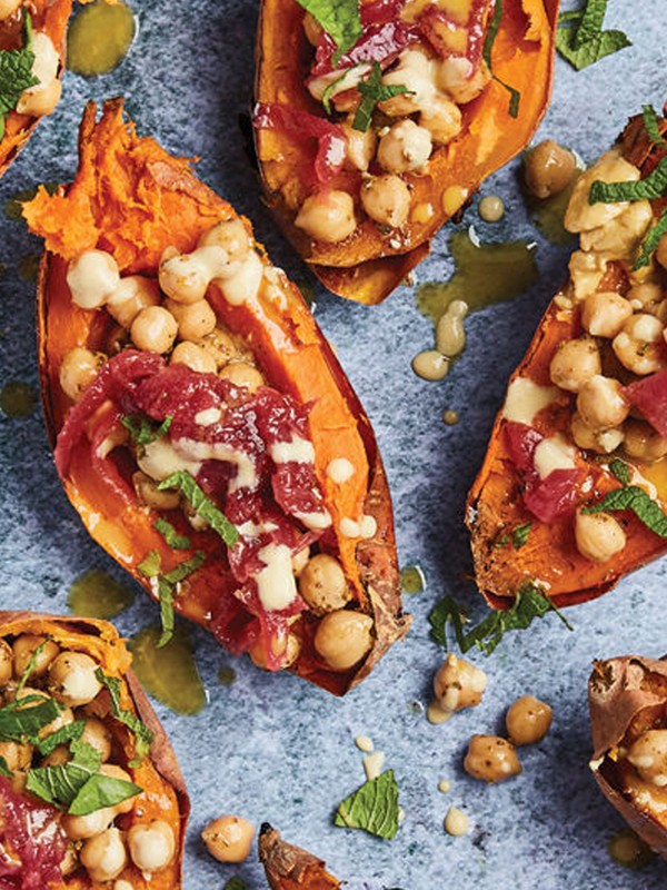 Stuffed Middle Eastern Sweet Potatoes