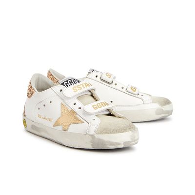 Old School Distressed Leather Sneakers from Golden Goose