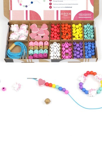  Personalised Unicorn And Rainbow Bracelet Making Kit from Cotton Twist