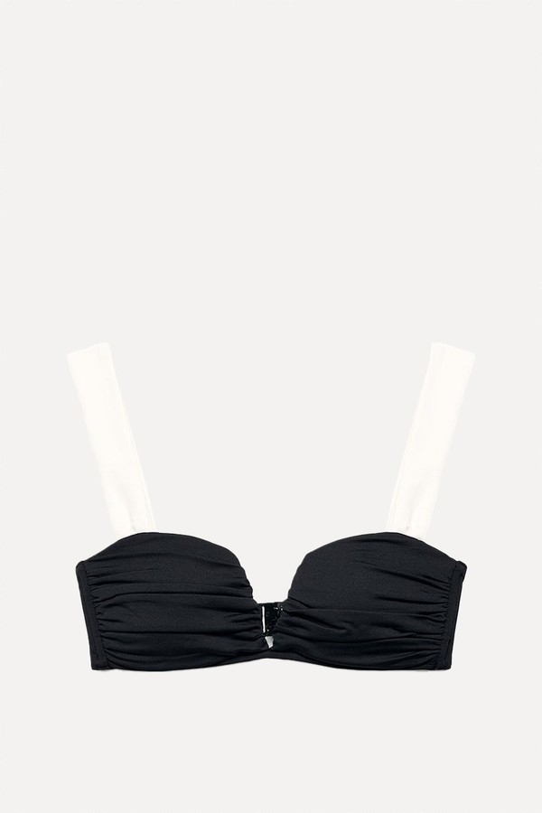 Contrast Strap Bikini Top from Zara