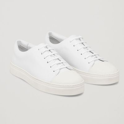 Rubber Detailed Leather Sneakers from Cos
