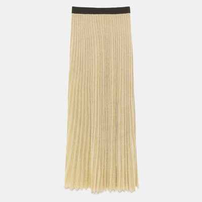 Limited Edition Metallic Pleated Skirt from Zara