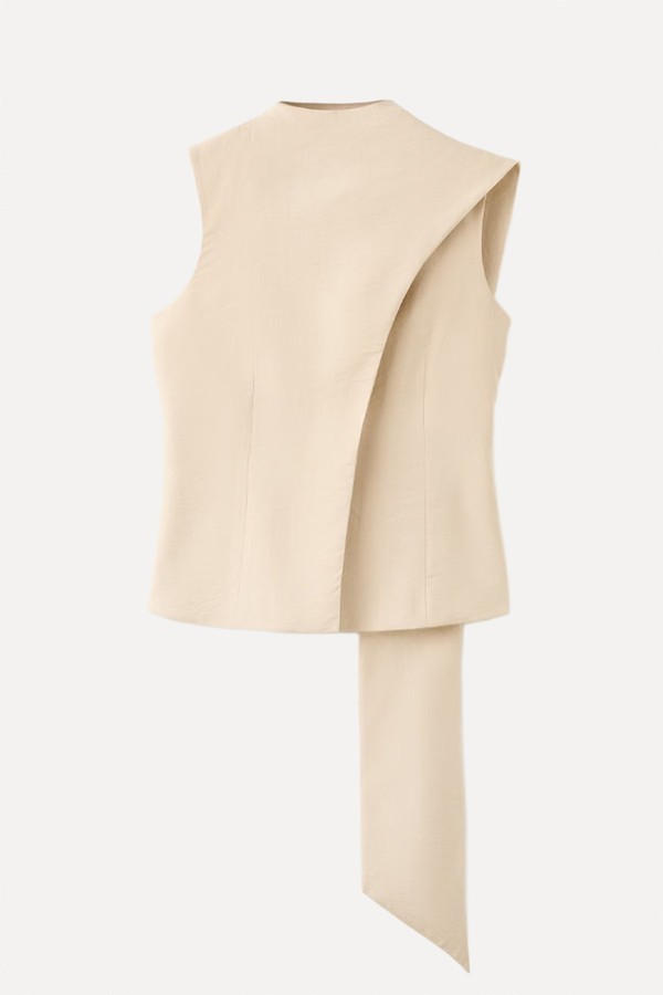 Lyocell Neck Scarf Top from Mango 