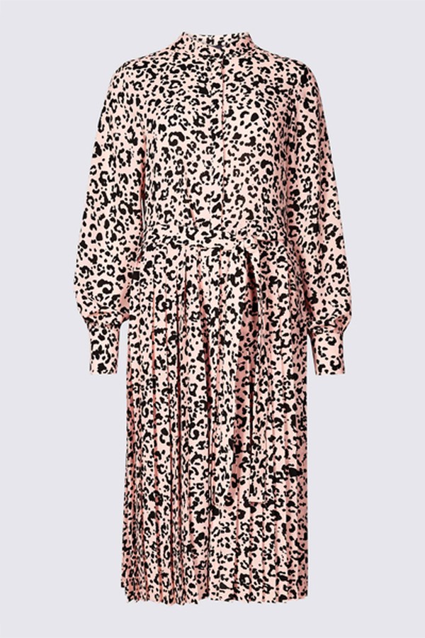Animal Print Long Sleeve Shirt Dress from Marks & Spencer